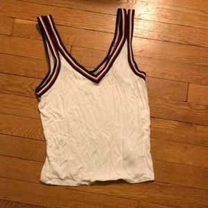 white tank top